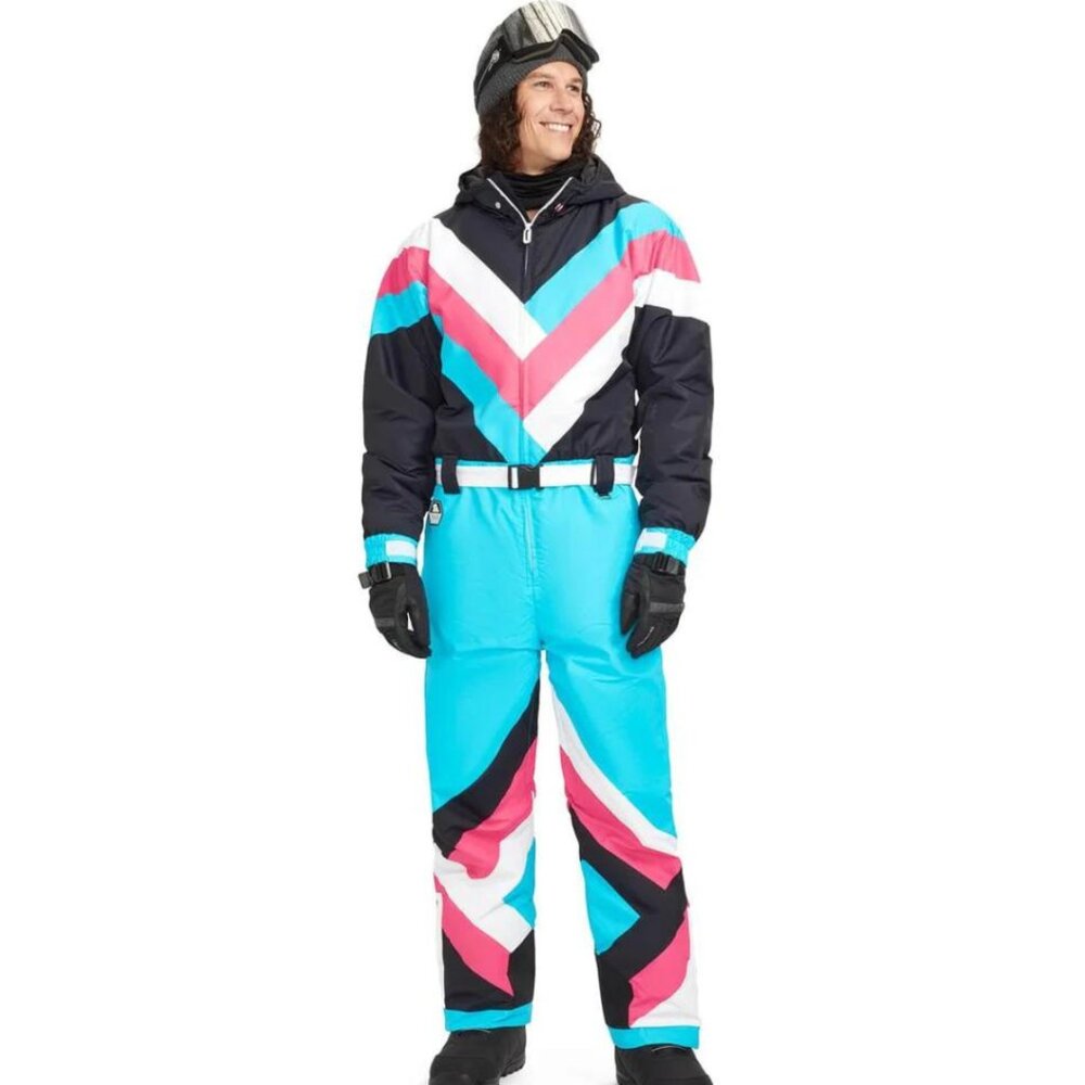 TIPSY ELVES Men's Pastel Pro One Piece Ski & Snowboard Snow Suit Large NWT‎